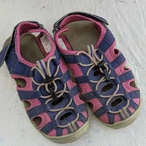 Khombu purple and pink sandals